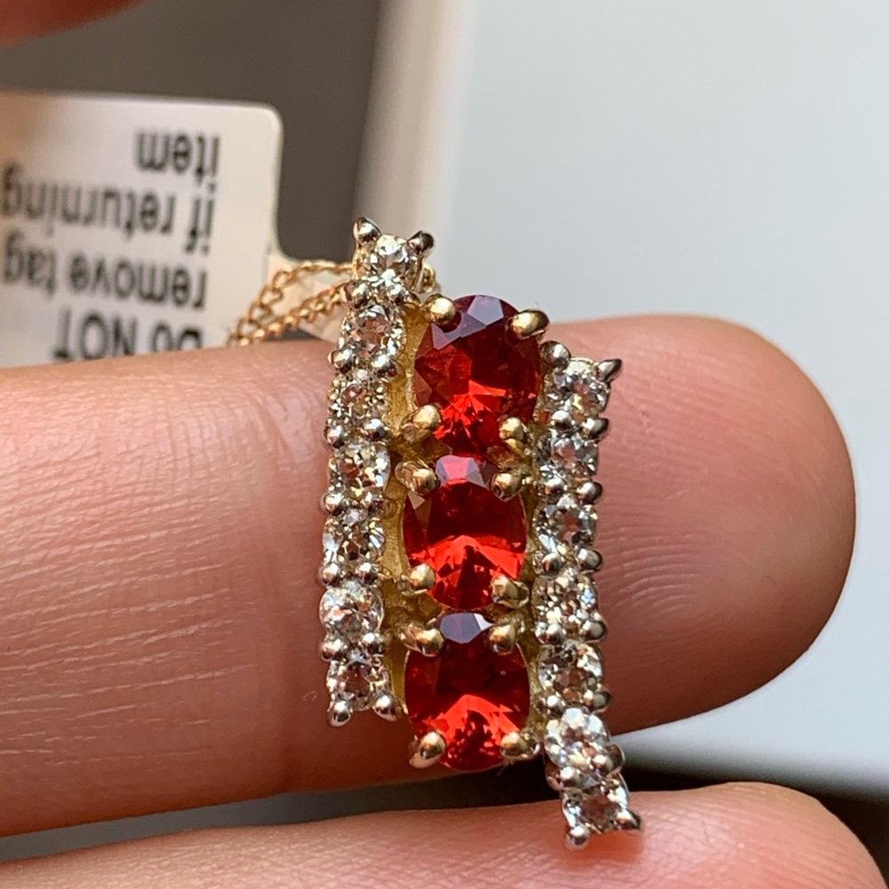 14k Andesine gemstone necklace - Picture 3 of 11